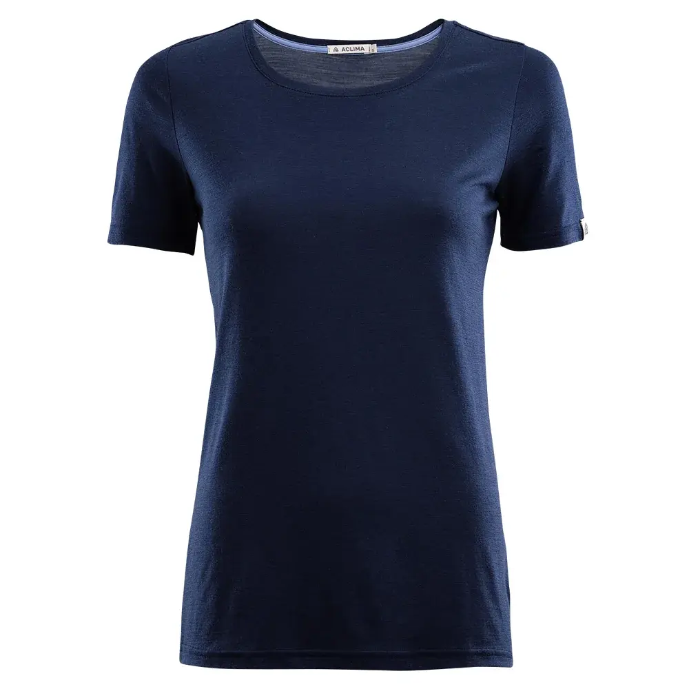 Damen-T-Shirt Aclima LightWool navy blazer