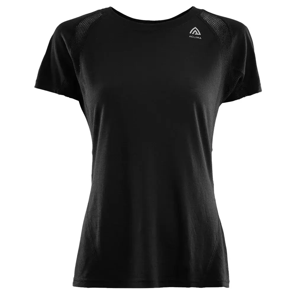 Damen-T-Shirt Aclima LightWool Sports T-Shirt jet black