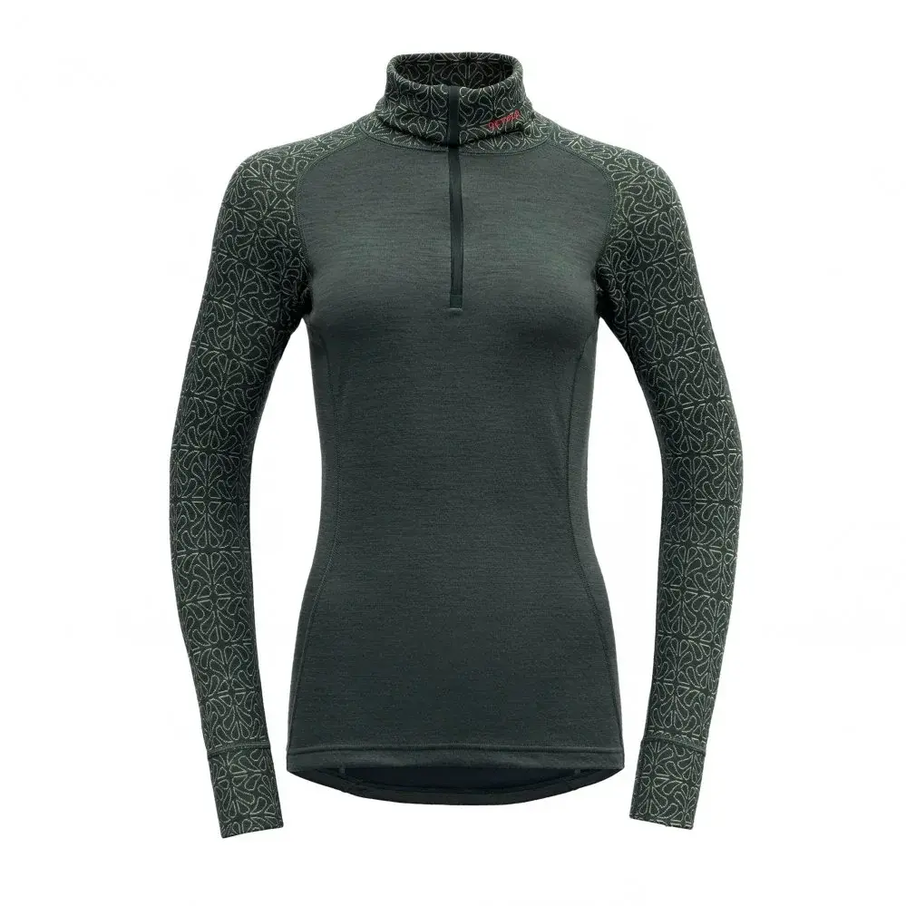 Devold Damen-Outdoor-T-Shirt Devold Duo Active Merino 210 C.Neck Woman Woods