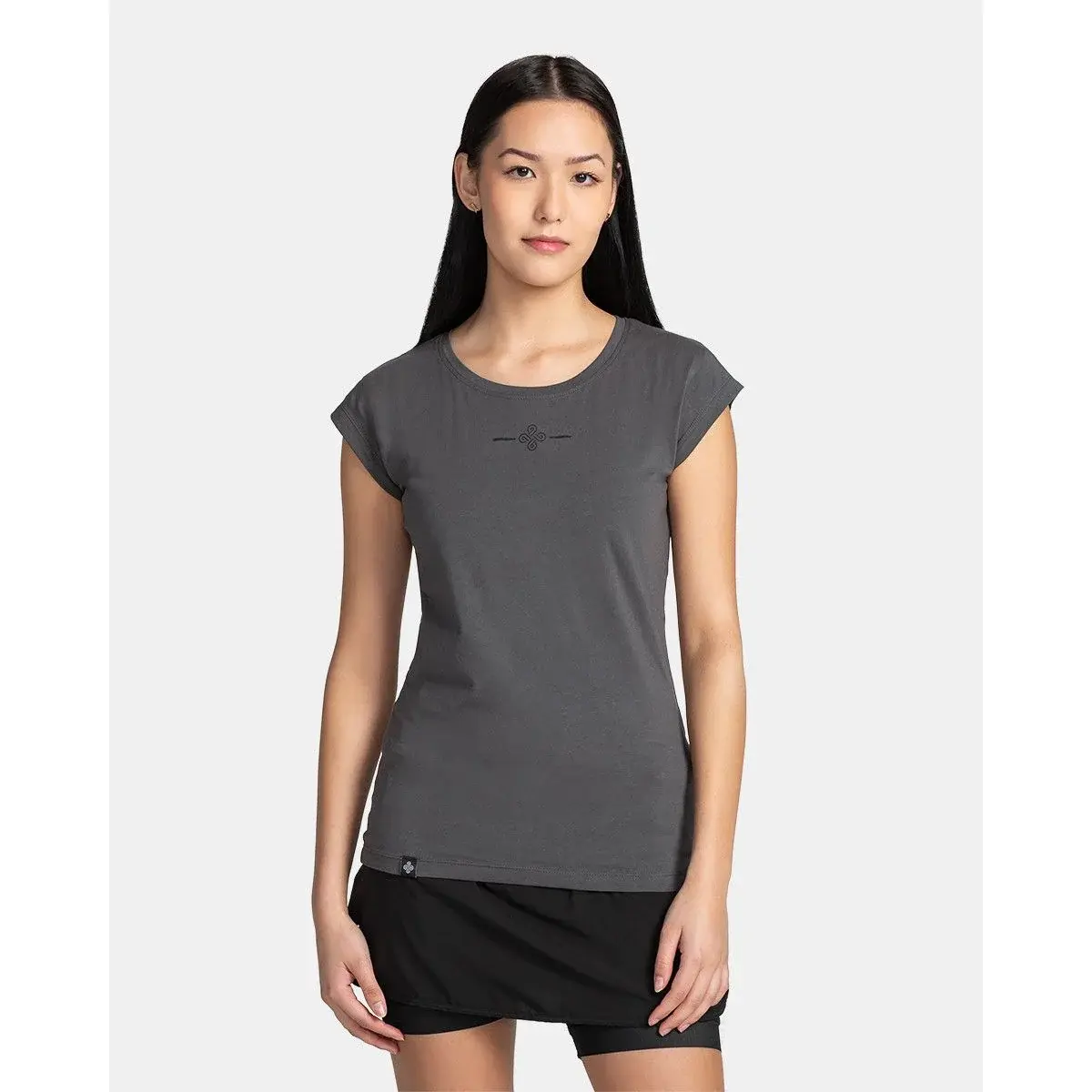 Damen-Baumwoll-T-Shirt Kilpi Los-W dunkelgrau
