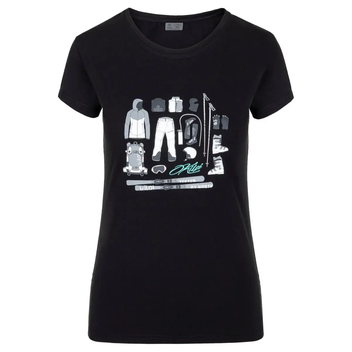Kilpi Damen-Wander-T-Shirt Kilpi Tornes-W schwarz