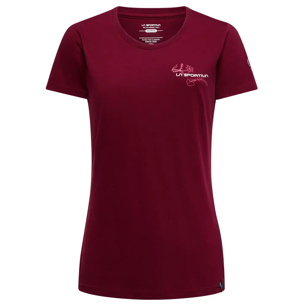 Damen-T-Shirt La Sportiva CLIMB FLOWER redwood/azalea