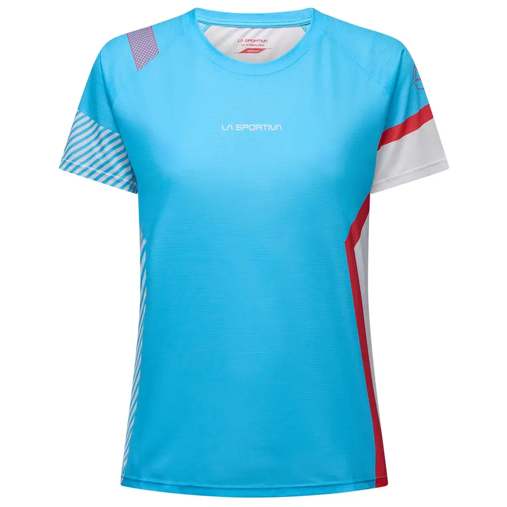 Damen-T-Shirt La Sportiva FLOW malibu blue/hibiscus