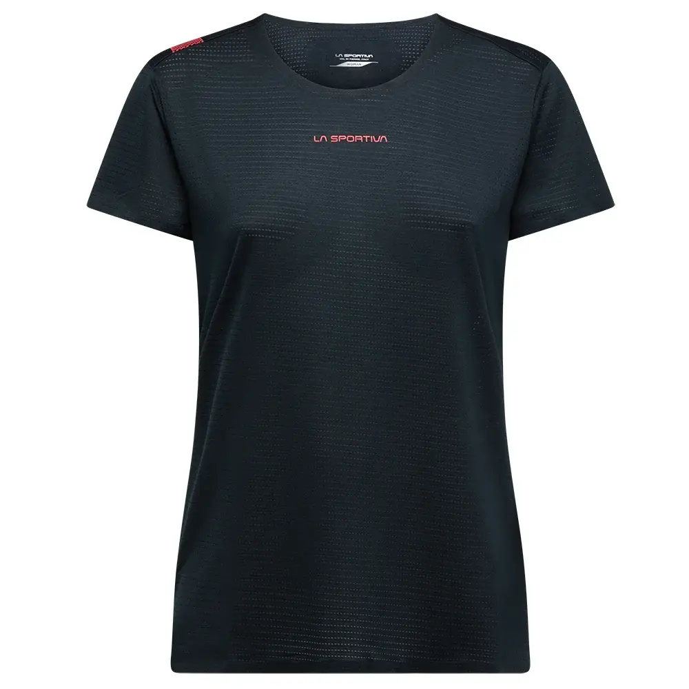 Damen-T-Shirt La Sportiva Pure T-Shirt black/hibiscus