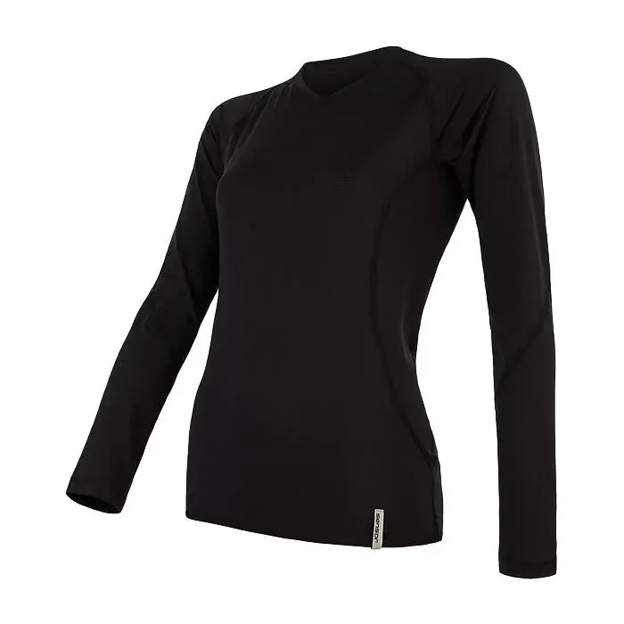 Sensor Damen-Funktions-Langarmshirt Sensor Coolmax Tech schwarz