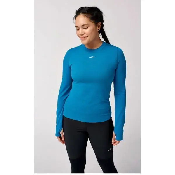 Brooks Damen-T-Shirt Brooks High Point Long Sleeve blau