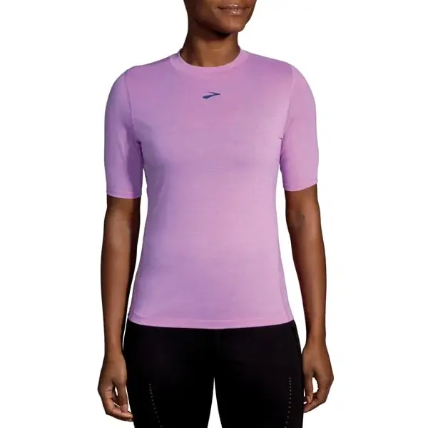 Brooks Damen-T-Shirt Brooks High Point Short Sleeve violett