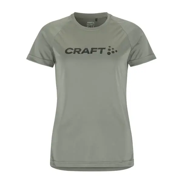 Craft Damen-T-Shirt Craft Core Essence Logo Active Comfort SS dunkelgrün