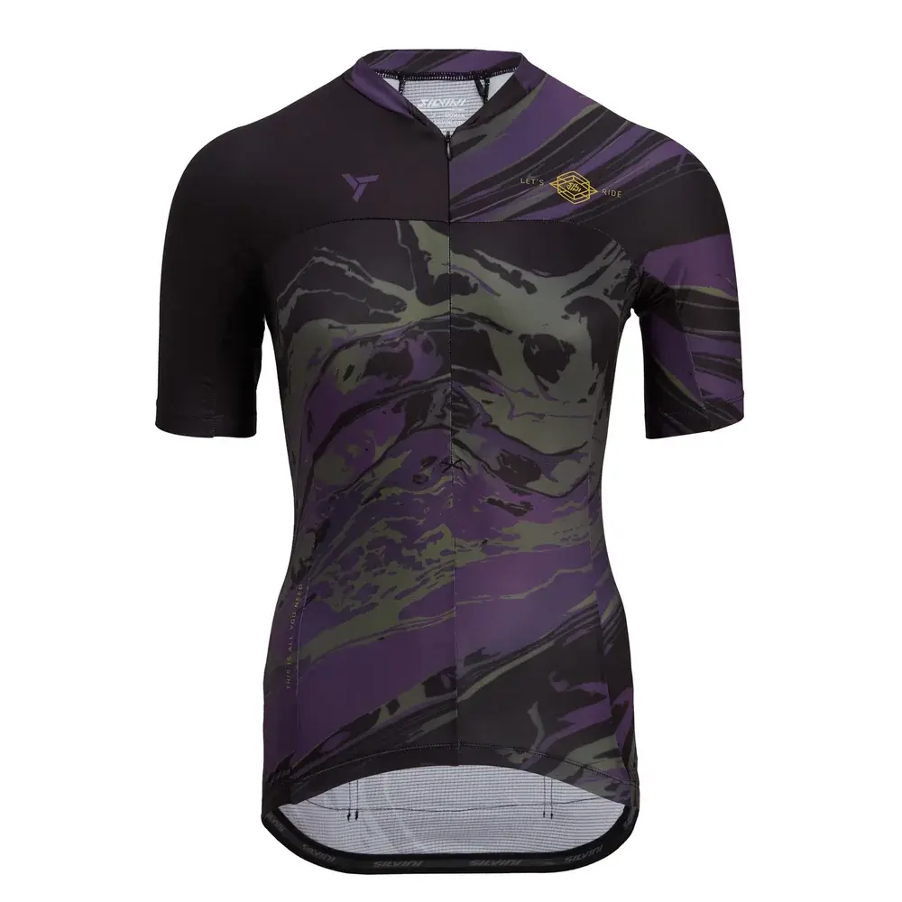Silvini Damen-Radtrikot Silvini Catirina Black/plum