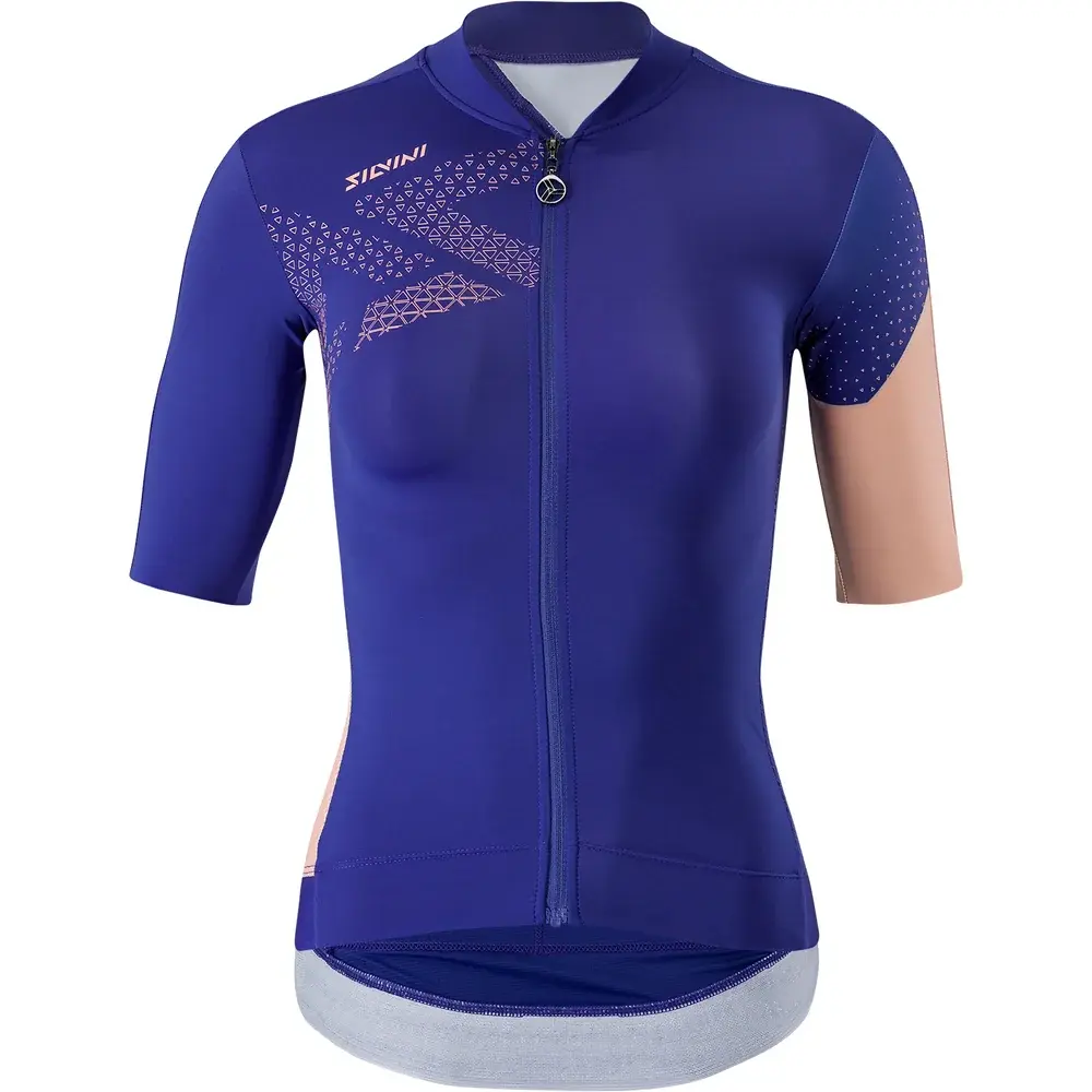 Damen-Radtrikot Silvini Rosalia Navy coral