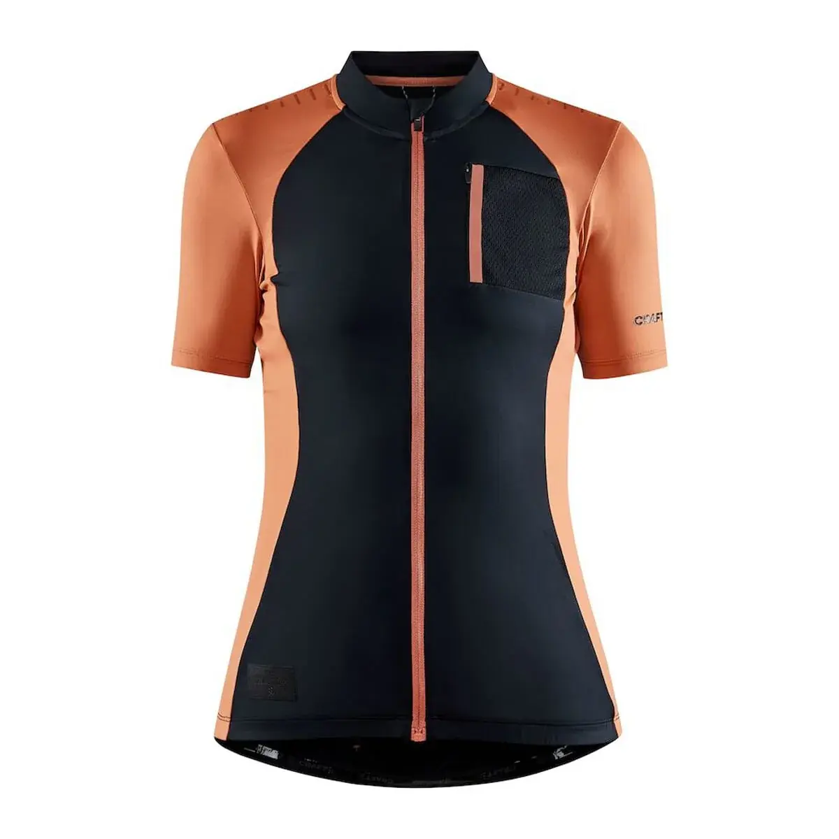 Dámský cyklistický dres s krátkým rukávem Craft ADV Offroad černá/oranžová
