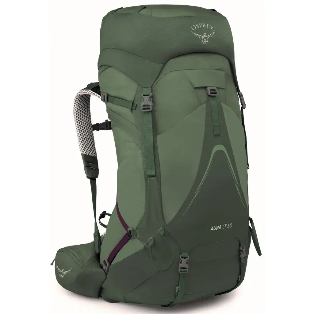 Osprey Damen-Expeditionsrucksack Osprey Aura AG LT 50L Koseret/darjeeling spring gren