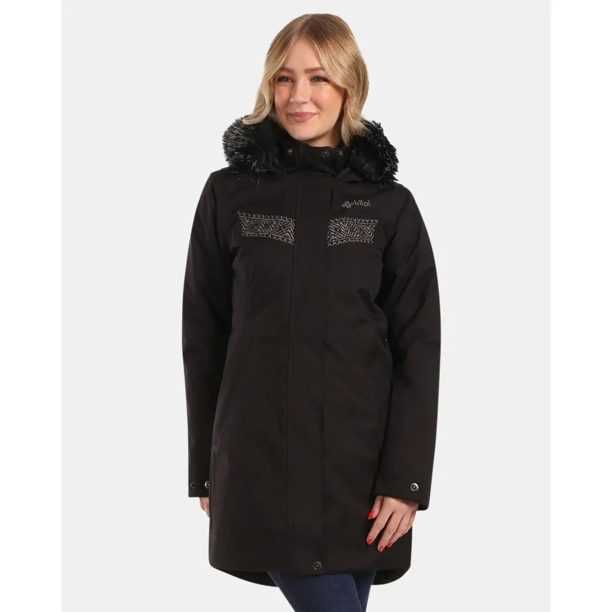 Damen-Wintermantel Kilpi Peru-W BLK