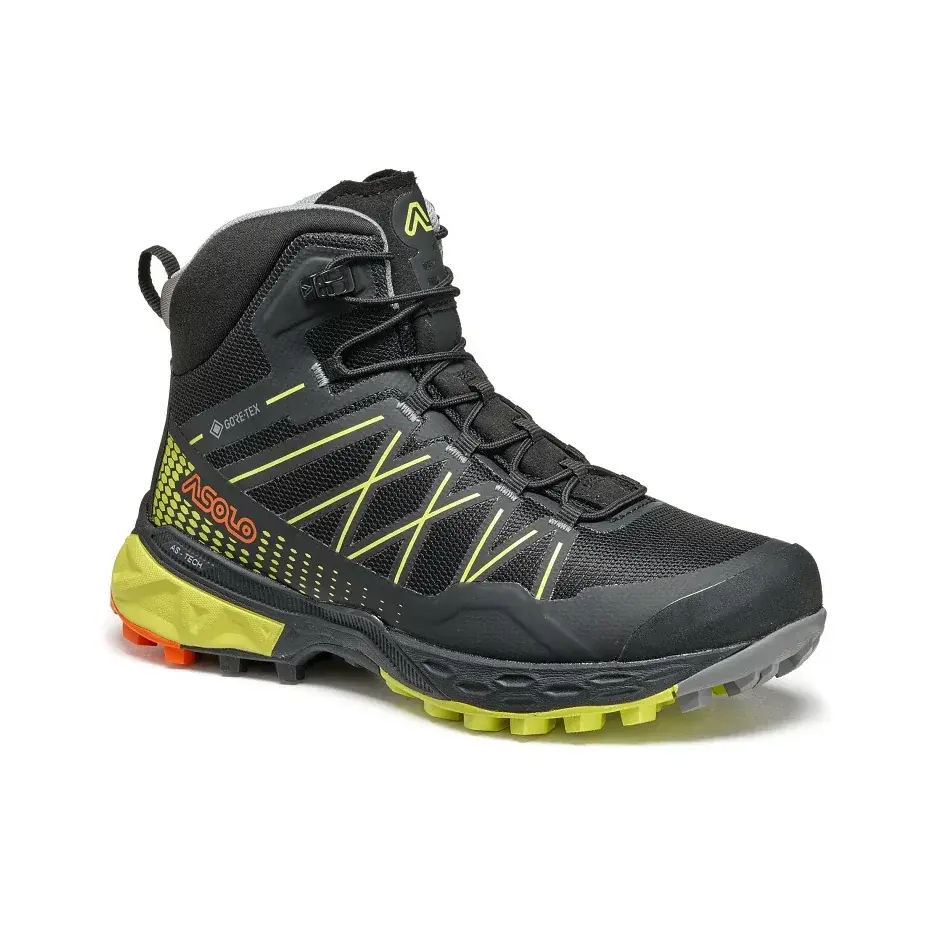 Kinder-Wanderstiefel Asolo Tahoe Mid JR GTX black/safety yellow/b056 34EU