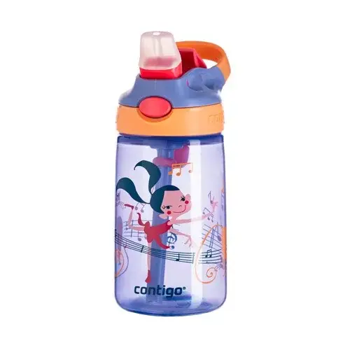 Kinderflasche Contigo Autospout James (ca. 420 ml) blau mit Tänzerin