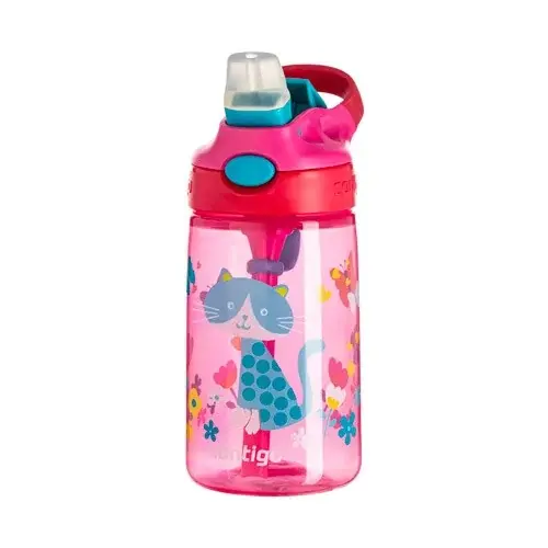 Kinderflasche Contigo Autospout James (ca. 420 ml) rosa mit Kätzchen