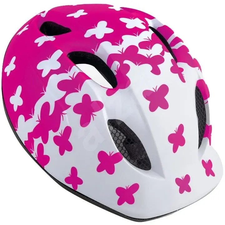 MET Kinderhelm MET Super Buddy Schmetterlinge/rosa/weiß matt M-L(52-57)