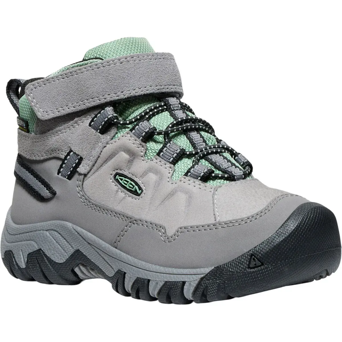 Dětské turistické boty KEEN Targhee IV Mid WP Children alloy/granite green