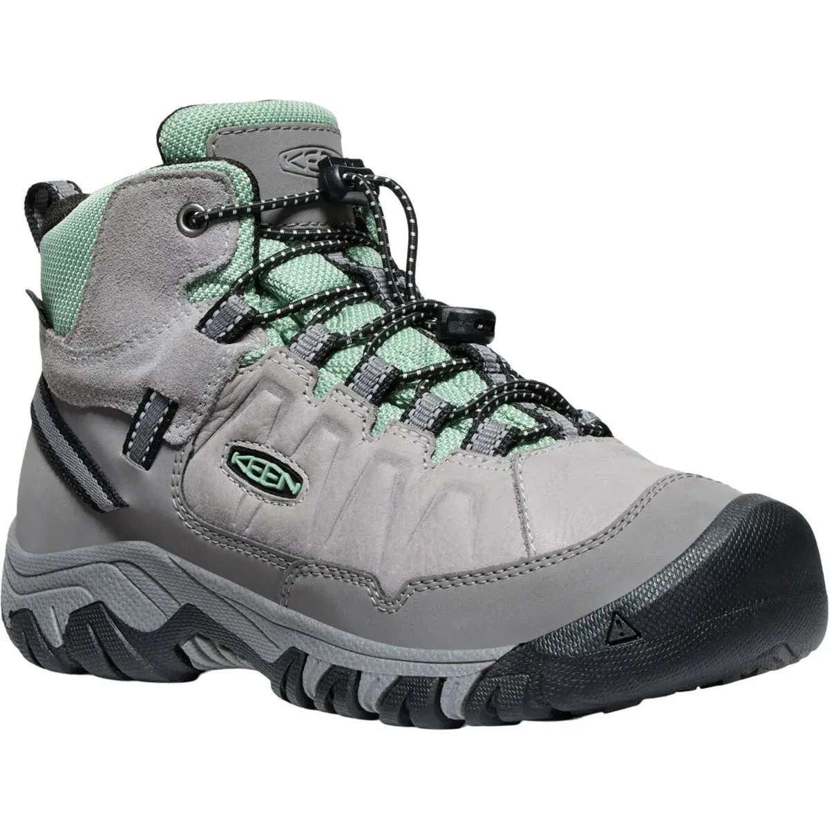 Dětské turistické boty KEEN Targhee IV Mid WP Youth alloy/granite green
