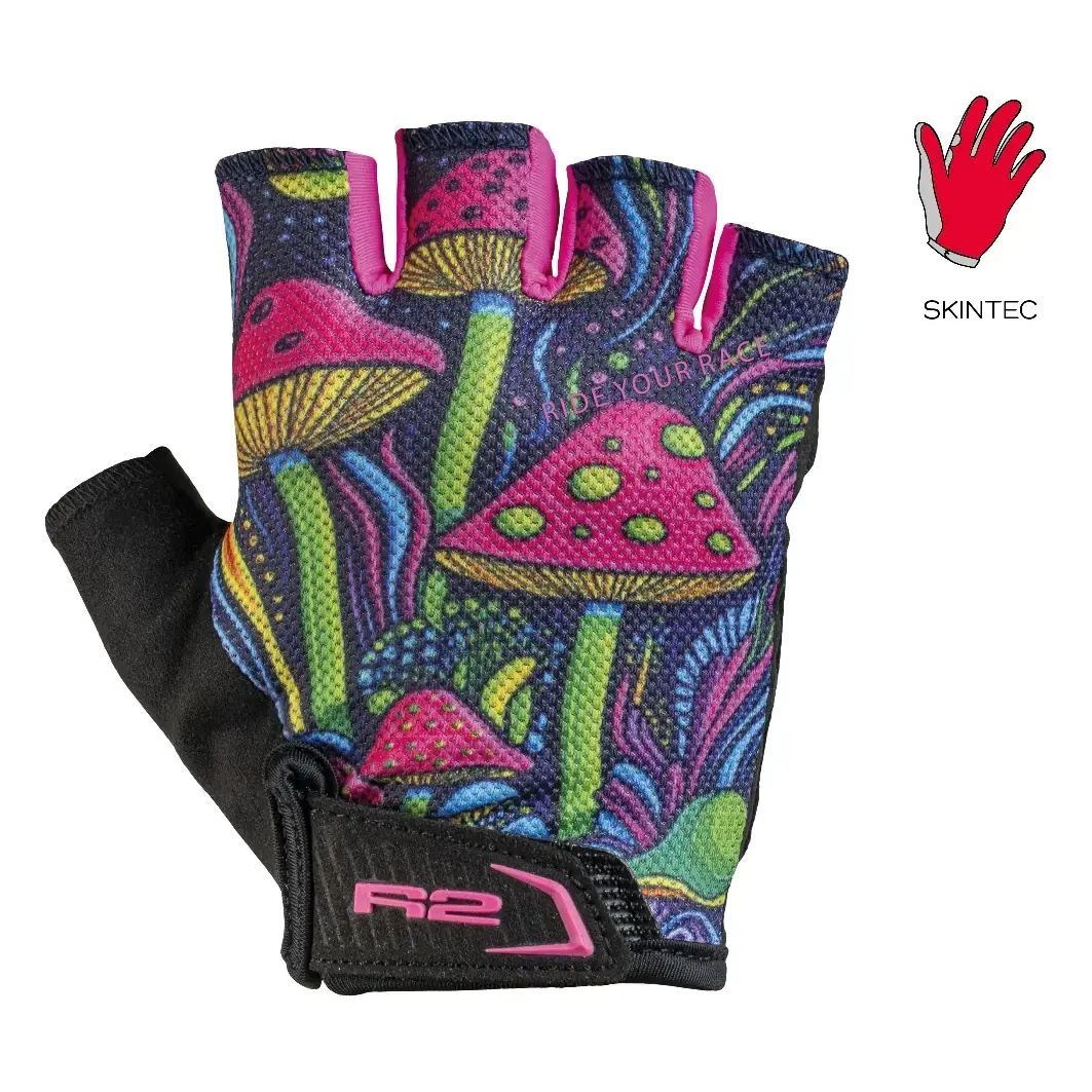 R2 Kinder-Fahrradhandschuhe R2 Mistral rosa, blau, grün