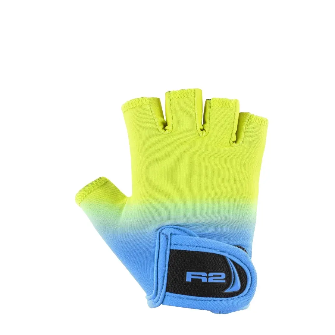 R2 Kinder-Fahrradhandschuhe R2 Voska neon gelb, blau