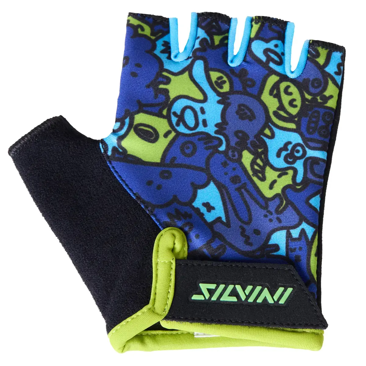 Silvini Kinder-Fahrradhandschuhe Silvini CA2425 Locri blue-neon