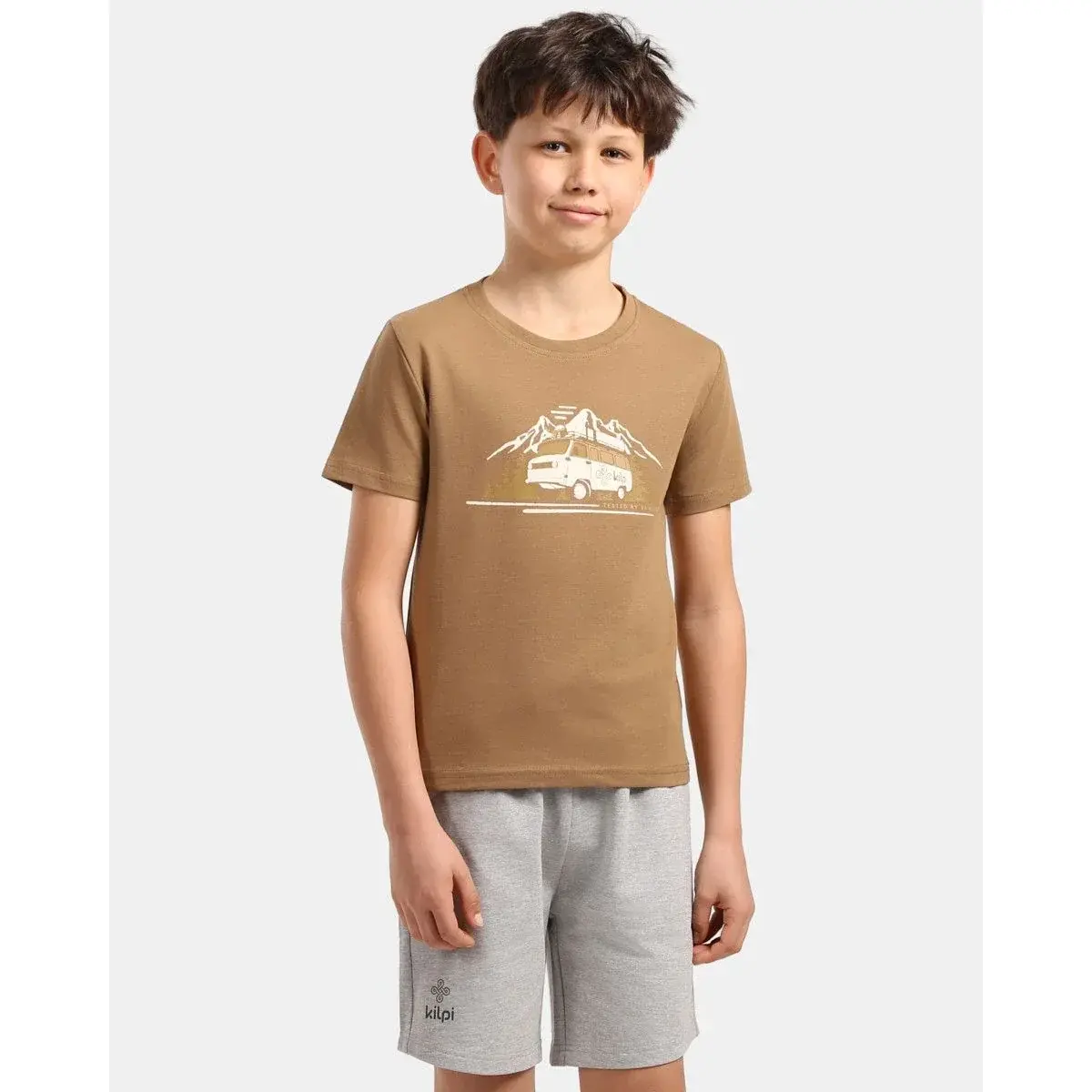 Kinder-T-Shirt Kilpi ALBION-JB braun