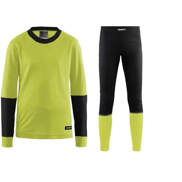 Dětský funkční set Craft Baselayer JR žlutá/černá