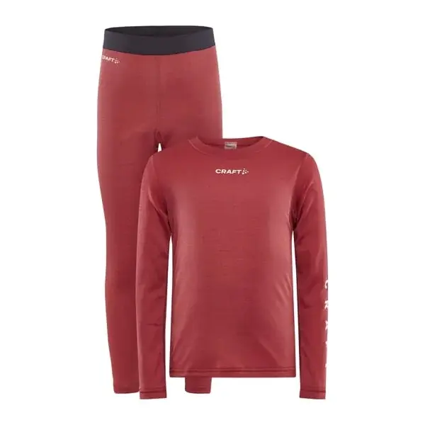 Dětský funkční set Craft Core Warm Baselayer Junior červená