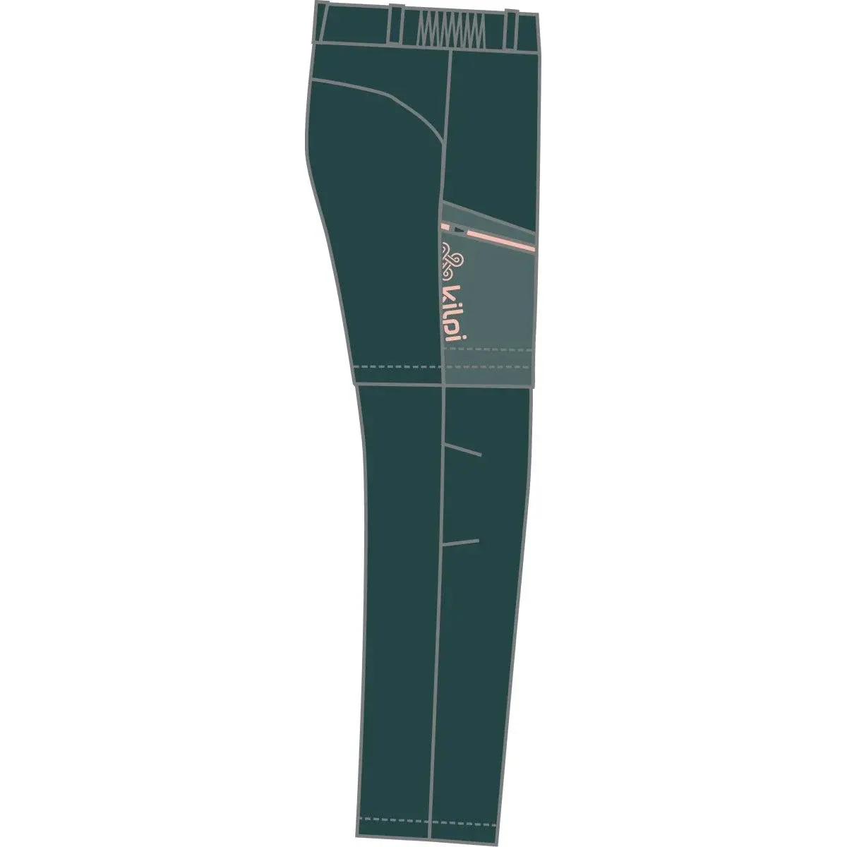 Kilpi Mädchen-Outdoorhose Kilpi Hosio-JG dunkelgrün