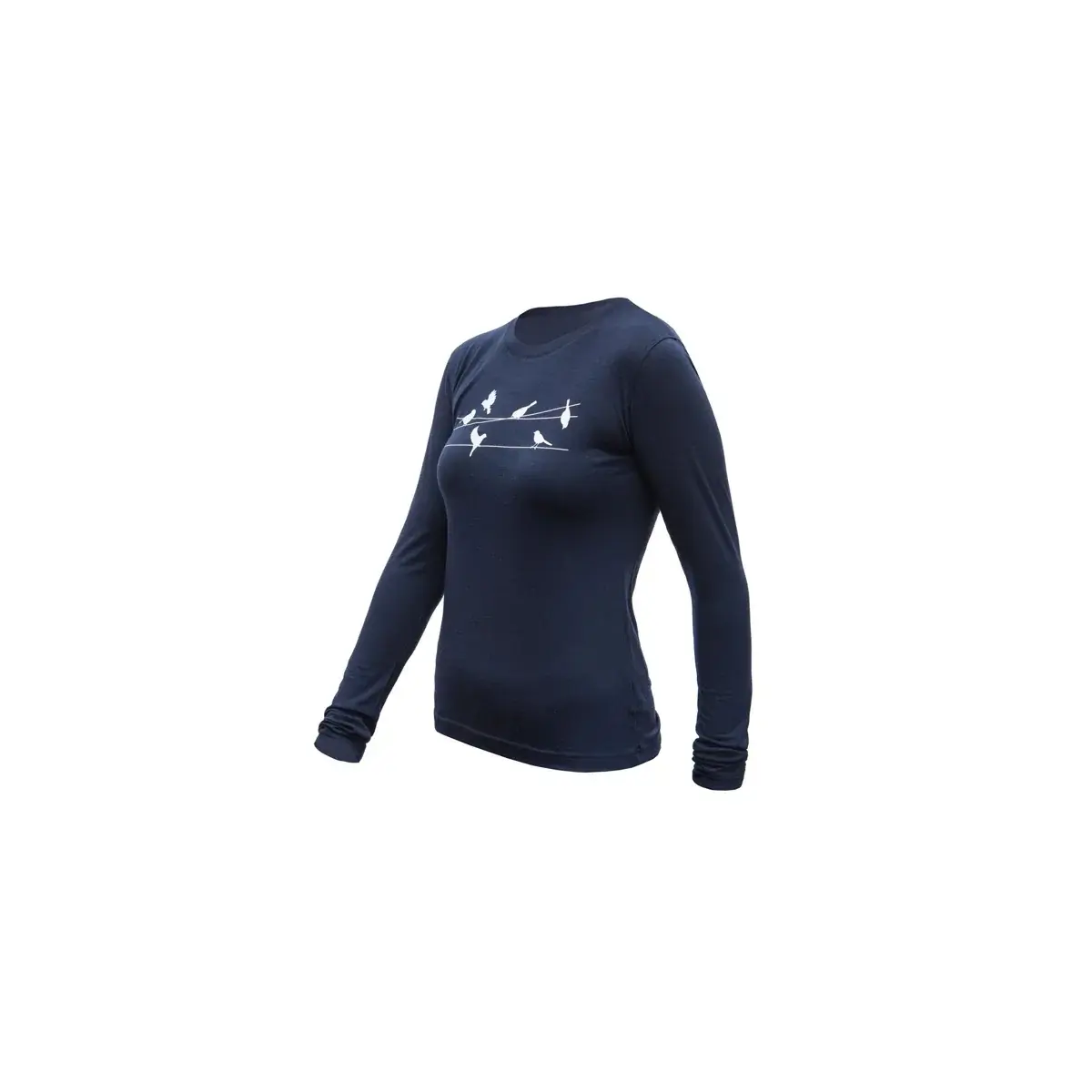 Sensor Funktionsshirt Sensor Merino Active Songbirds deep blue