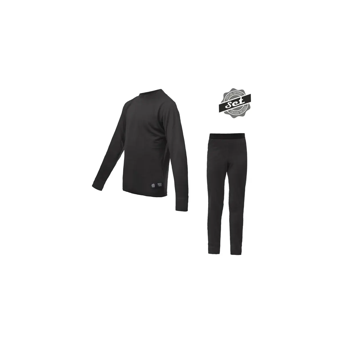 Sensor Junior-Funktionswäsche-Set Sensor Merino Active Set Schwarz