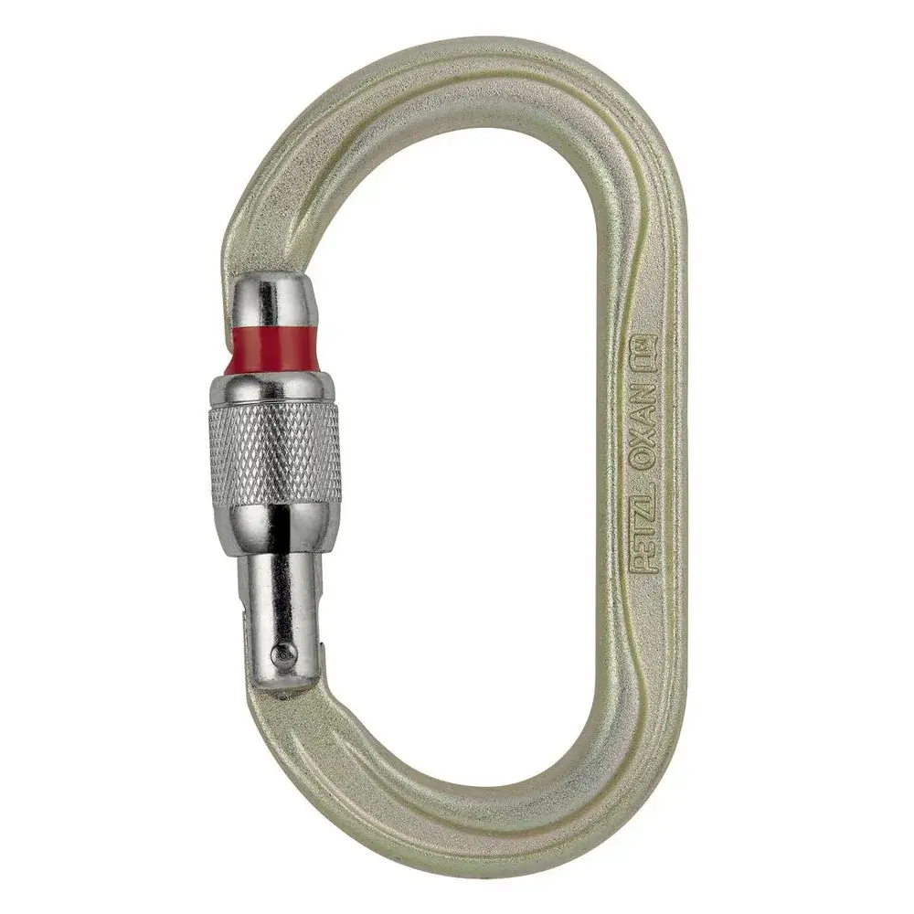 Karabiner Petzl Oxan screw-lock silber