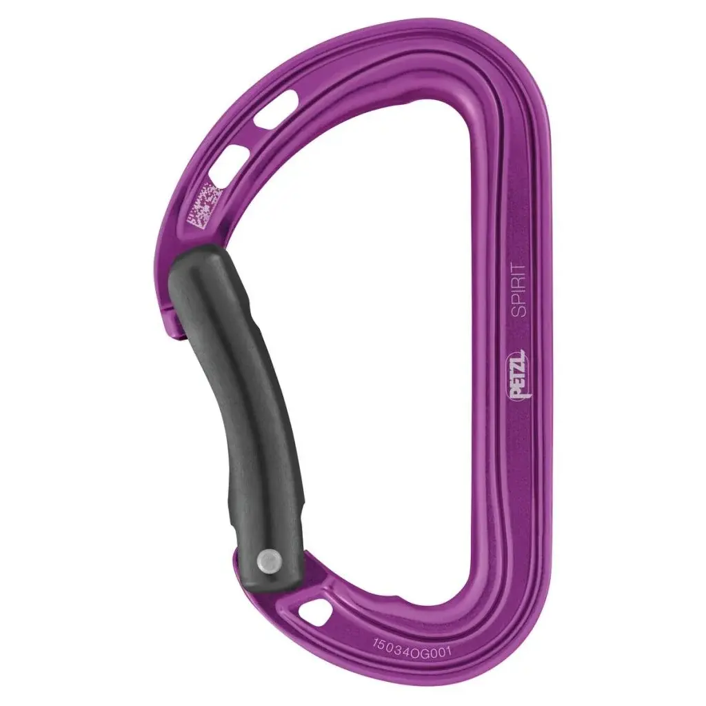Universalkarabiner Petzl Spirit Bent Gate Violet