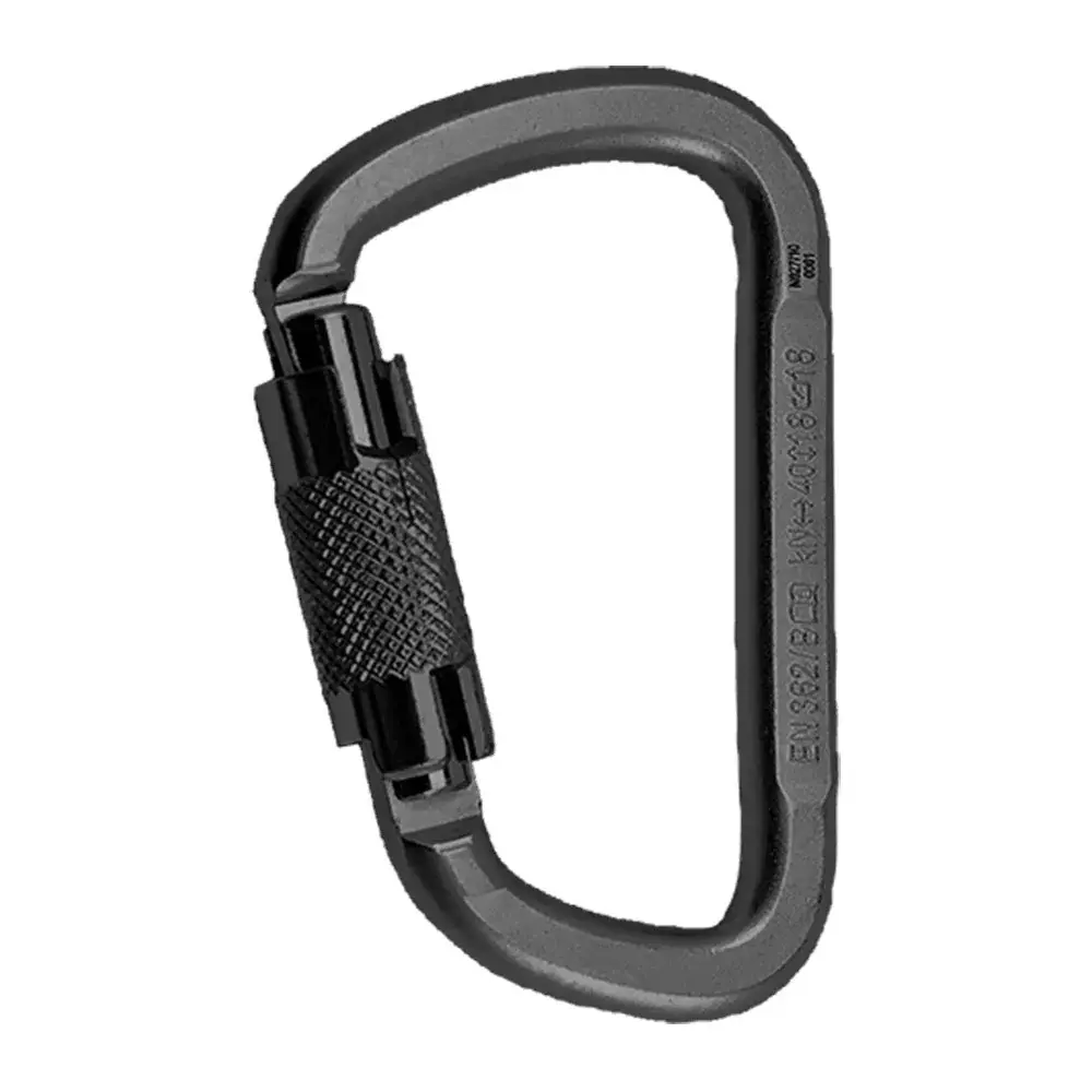 Stahlkarabiner Rock Empire D KL-2T schwarz one size