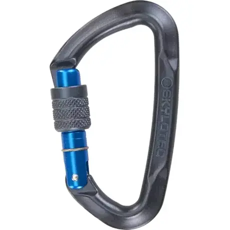 Karabiner Skylotec Lime SG (screw gate) Anthracite/Blue Onesize