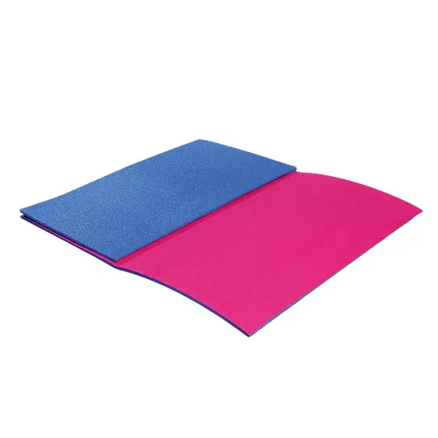 Yate Isomatte Yate Textil faltbar 3 Teile blau/rosa