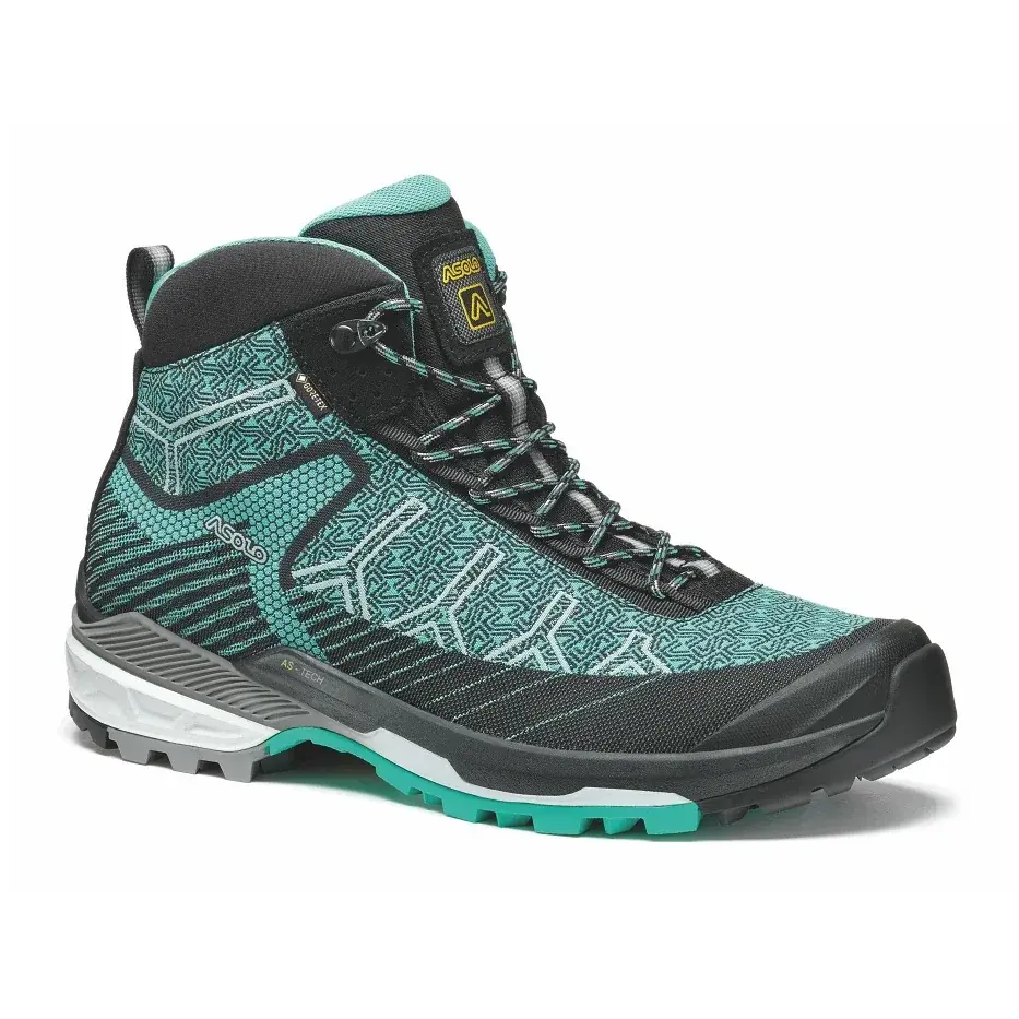Wanderstiefel Asolo Falcon EVO Jaquard GV black/aqua green/a559