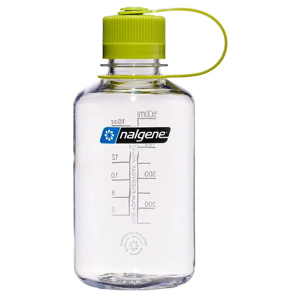 Flasche Nalgene Narrow-Mouth Sustain Clear/Green Cap