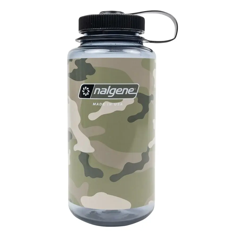 Flasche Nalgene Wide-Mouth Gray /w Black camo 1000ml