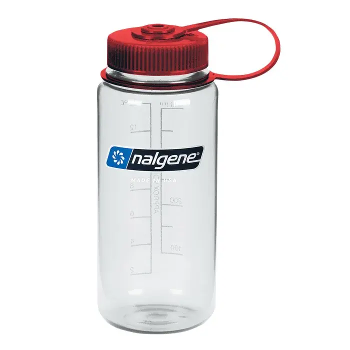 Flasche Nalgene WM Clear w/Red Cap, Sustain Clear w/Red Cap, Sustain 500ml