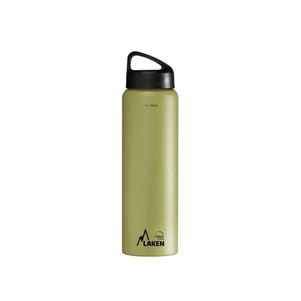 LAKEN Isolierflasche LAKEN Stahl Classic 1000 ml khaki