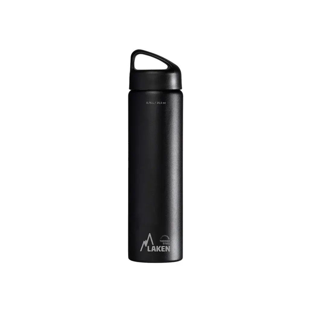 LAKEN Isolierflasche LAKEN Stahl Classic 750 ml schwarz