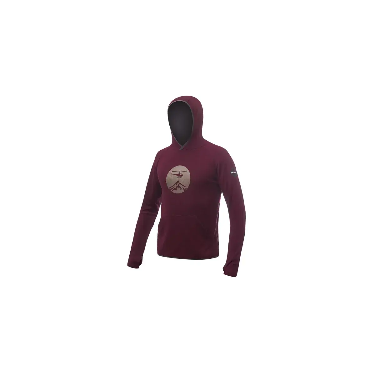 Sweatshirt Sensor MERINO UPPER HELI port red