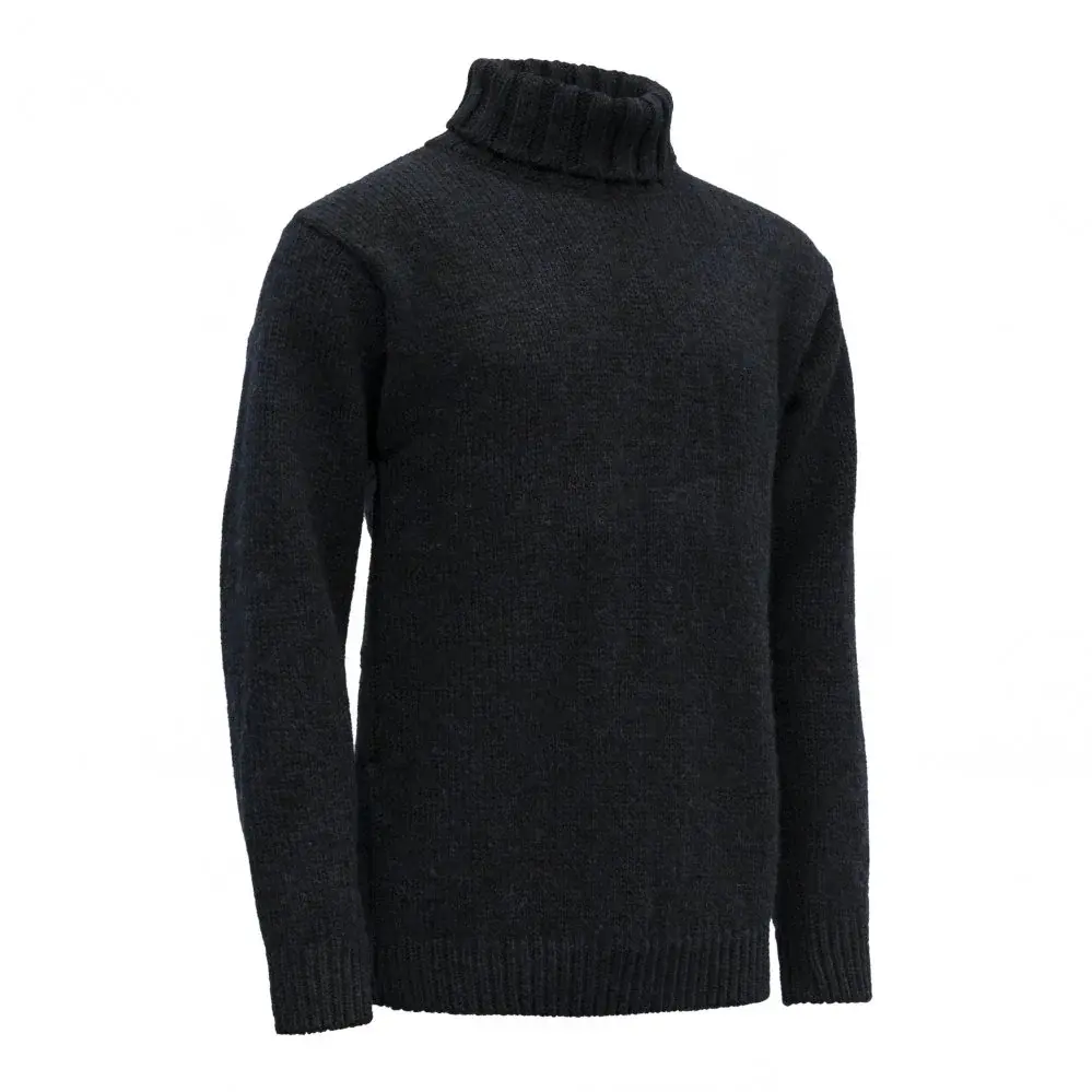 Norweger-Rollkragenpullover Devold Nansen blau