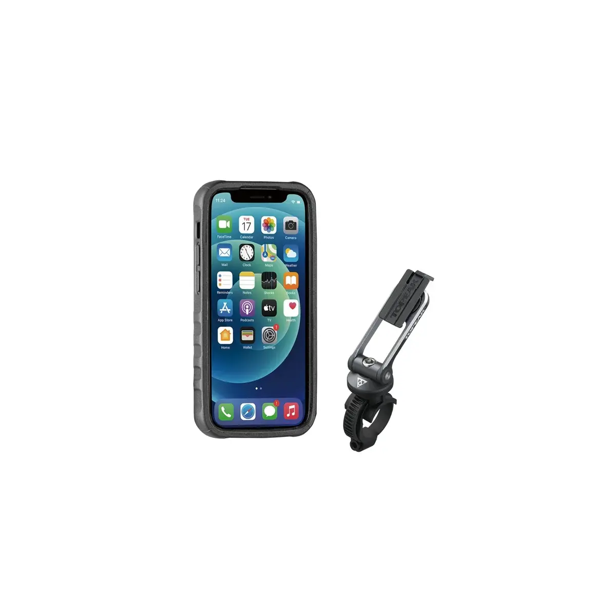 Handyhülle TOPEAK RideCase für iPhone 12 Mini schwarz/grau