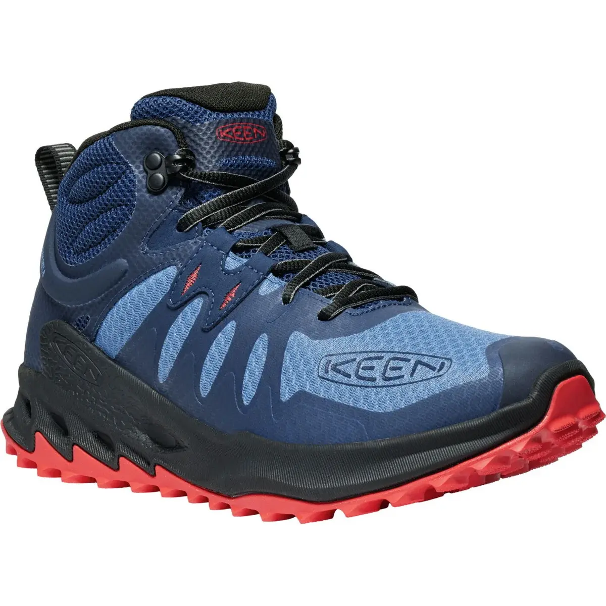 Pánská turistická bota KEEN Zionic Mid WP Men coronet blue/poppy red