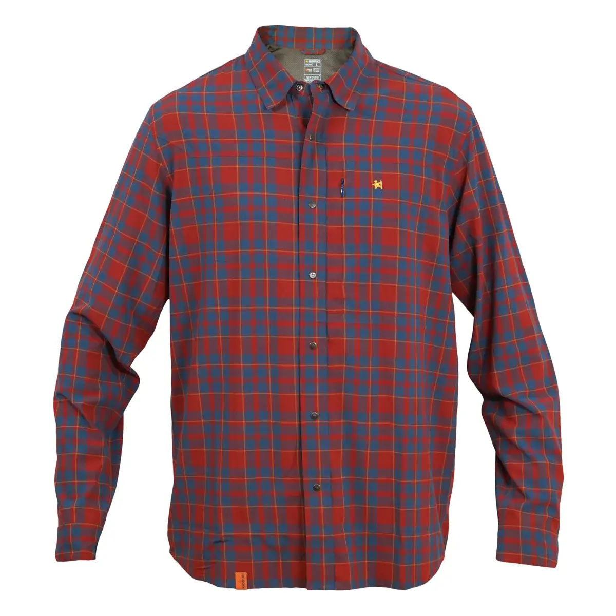 Warmpeace Herren-Langarmhemd Warmpeace Tucson Brick red