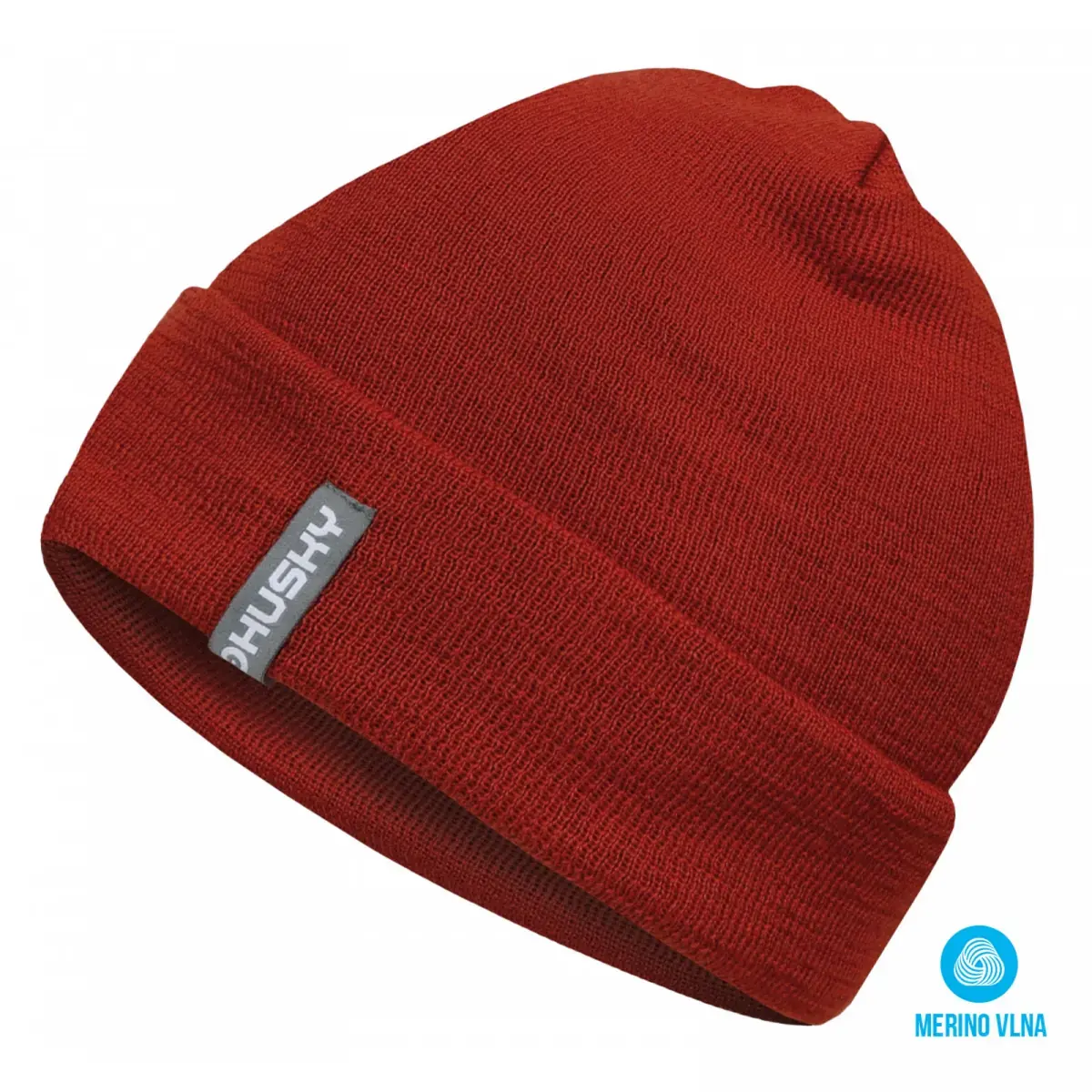 Pánská merino čepice Husky Merhat 1 cihlová L-XL