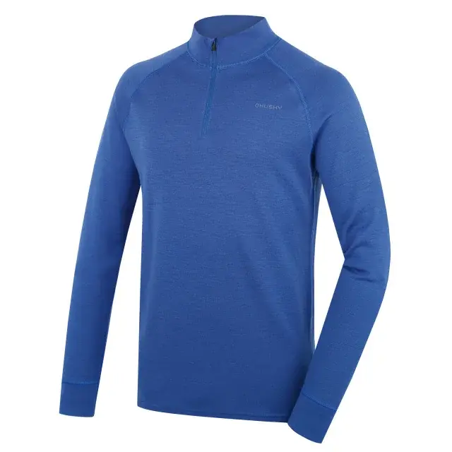 Pánská merino mikina Husky Aron Zip M blue